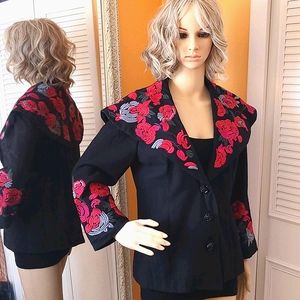 Joni B. Floral Wool Jacket